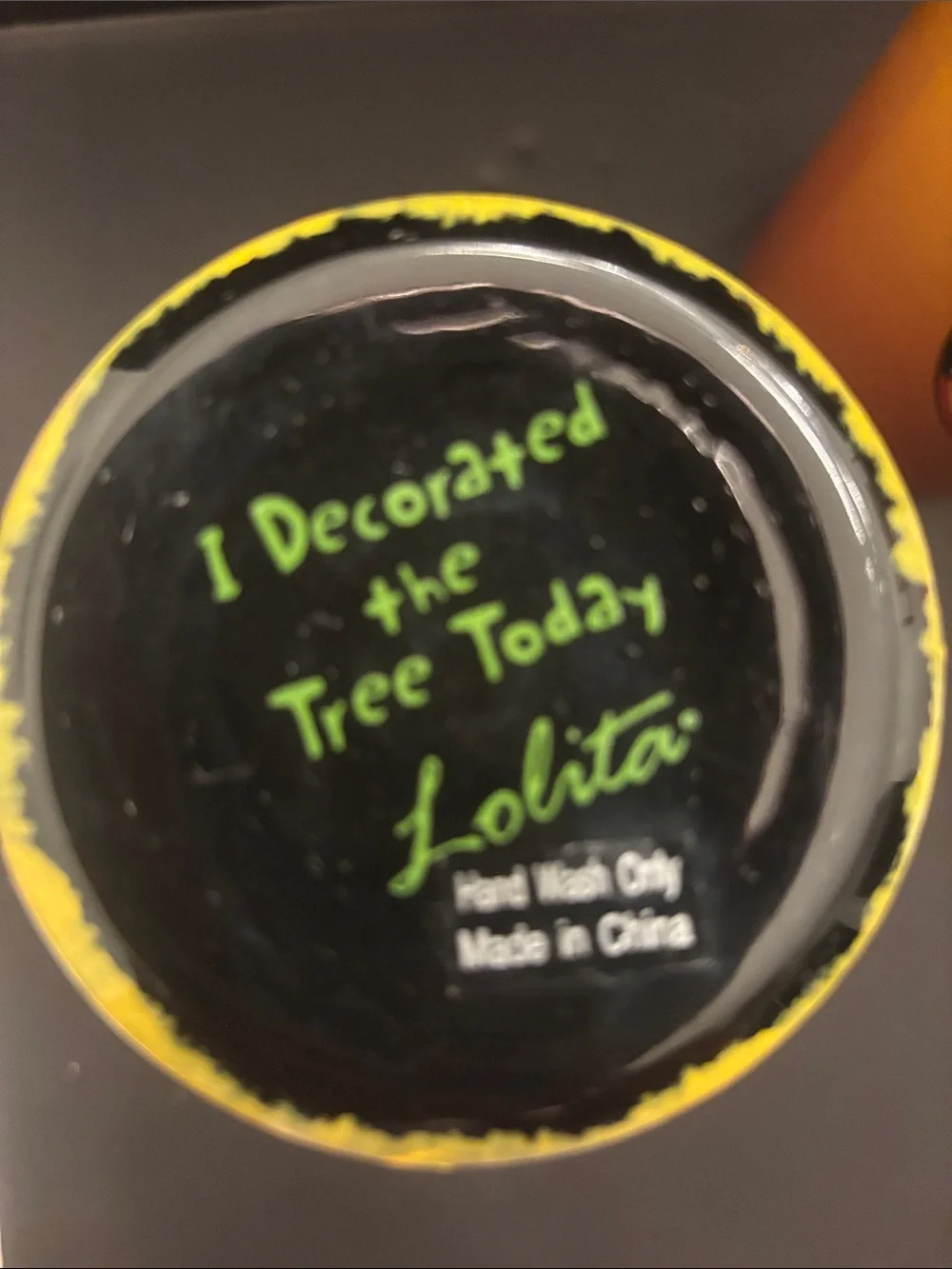 Lolita Green Hand-Painted Pilsner Glass with Christmas Lights/and beer. 2 avail.